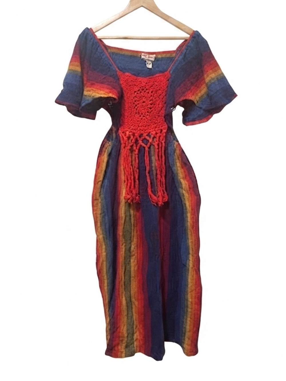 Vintage 70s Rikma For Neiman Marcus Artisan Maxi Dress